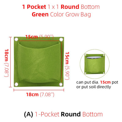 1-6 kišenės žalios auginimo maišeliai vertikalūs kryžminiai pakabinami sodinimo krepšiai sodintuvai sodo daržovės Gyvenamasis sodo krepšys namų reikmenys