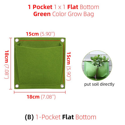 1-6 kišenės žalios auginimo maišeliai vertikalūs kryžminiai pakabinami sodinimo krepšiai sodintuvai sodo daržovės Gyvenamasis sodo krepšys namų reikmenys