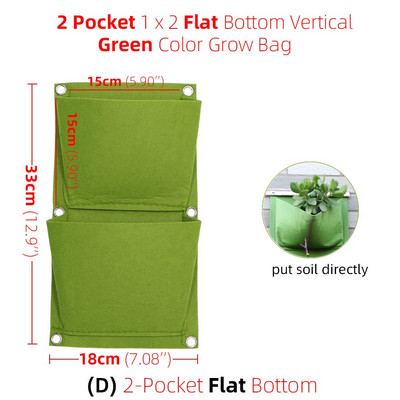 1-6 kišenės žalios auginimo maišeliai vertikalūs kryžminiai pakabinami sodinimo krepšiai sodintuvai sodo daržovės Gyvenamasis sodo krepšys namų reikmenys
