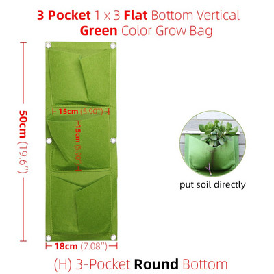 1-6 kišenės žalios auginimo maišeliai vertikalūs kryžminiai pakabinami sodinimo krepšiai sodintuvai sodo daržovės Gyvenamasis sodo krepšys namų reikmenys