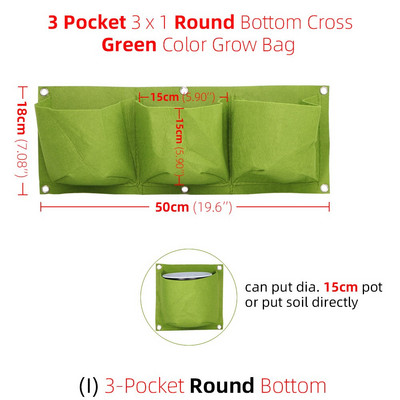 1-6 kišenės žalios auginimo maišeliai vertikalūs kryžminiai pakabinami sodinimo krepšiai sodintuvai sodo daržovės Gyvenamasis sodo krepšys namų reikmenys