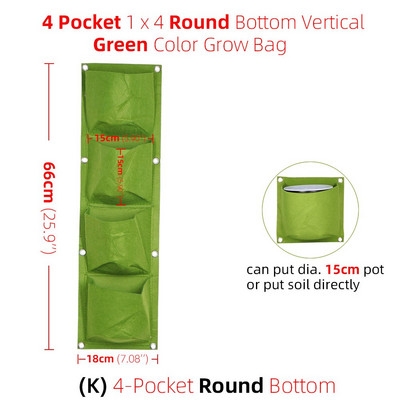 1-6 kišenės žalios auginimo maišeliai vertikalūs kryžminiai pakabinami sodinimo krepšiai sodintuvai sodo daržovės Gyvenamasis sodo krepšys namų reikmenys