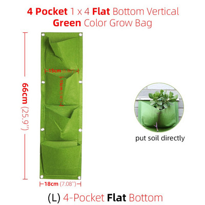 1-6 kišenės žalios auginimo maišeliai vertikalūs kryžminiai pakabinami sodinimo krepšiai sodintuvai sodo daržovės Gyvenamasis sodo krepšys namų reikmenys