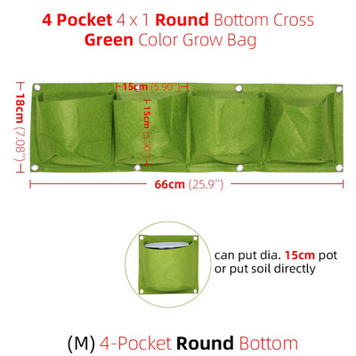 1-6 kišenės žalios auginimo maišeliai vertikalūs kryžminiai pakabinami sodinimo krepšiai sodintuvai sodo daržovės Gyvenamasis sodo krepšys namų reikmenys