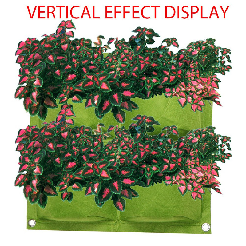 1-6 kišenės žalios auginimo maišeliai vertikalūs kryžminiai pakabinami sodinimo krepšiai sodintuvai sodo daržovės Gyvenamasis sodo krepšys namų reikmenys