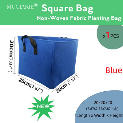 MUCIAKIE 1PC Galon Garden Grow Square Plantare Sac Plante Container Pungă Cu Mânere Grădină Răsaduri Cultivare Sac Grădină