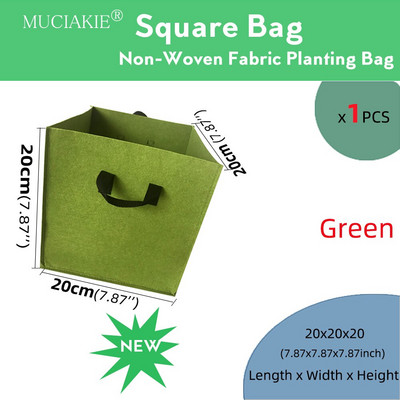 MUCIAKIE 1PC Galon Garden Grow Square Plantare Sac Plante Container Pungă Cu Mânere Grădină Răsaduri Cultivare Sac Grădină