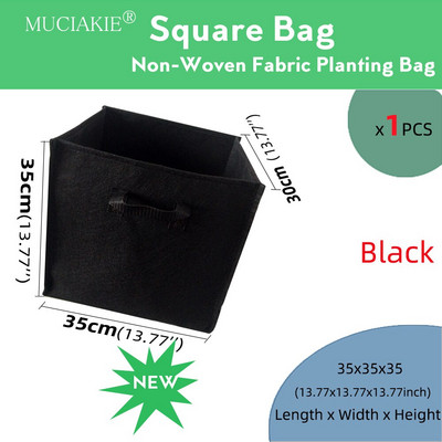 MUCIAKIE 1PC Galon Garden Grow Square Plantare Sac Plante Container Pungă Cu Mânere Grădină Răsaduri Cultivare Sac Grădină