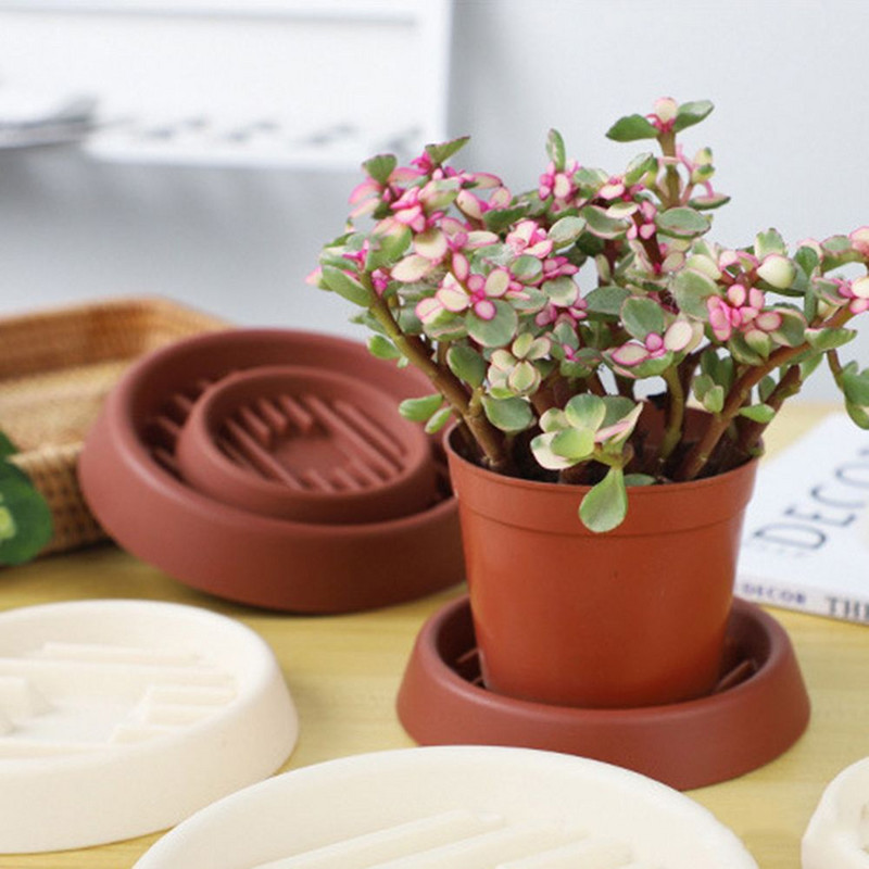 5 bucăți durabil pentru grădinărit, rotund, suport pentru bonsai din plastic