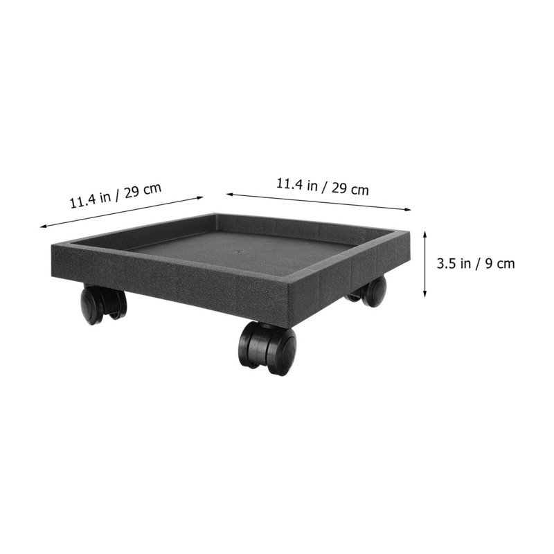 Tavă pentru ghiveci Suport pentru jardinieră Suport cu roți pentru ghivece pătrate Caddy cu roți mobile de rulare a florilor pentru grădinărit
