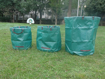 Τσάντα κήπου μεγάλης χωρητικότητας 60L-500L Επαναχρησιμοποιήσιμη σάκος με φύλλα Αναδιπλούμενος Κάδος απορριμμάτων Συλλογή απορριμμάτων κήπου Τσάντα αποθήκευσης δοχείου