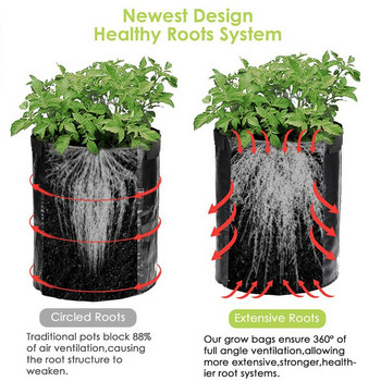 Контейнер за отглеждане на картофи Чанта за зеленчуци Вътрешна градина Чувал за домати Сеялка Градинарство Удебелена саксия за засаждане Трайни семена Градински инструменти