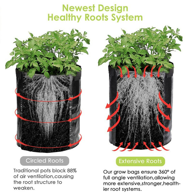 Kartulikasvatuskonteinerite kott Köögivilja terrass Tomatikott Istutusmasin Aiandus Paks istutuspott Vastupidavad seemned Aiatööriistad