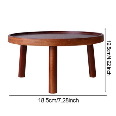 Fa növénytartó fa ültető edénytálca virágcserep állvány Erős, szabadon álló bonsai tartó erkély zamatos kerek virágos polc