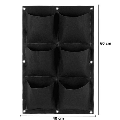 6/7/9/18 kišeniniai vertikalūs auginimo krepšiai pakabinami prie sienos sodinimo krepšys gėlių auginimo konteinerio sodintuvo kišenė namams lauke