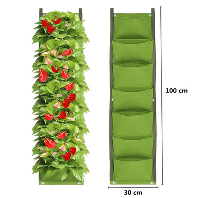6/7/9/18 kišeniniai vertikalūs auginimo krepšiai pakabinami prie sienos sodinimo krepšys gėlių auginimo konteinerio sodintuvo kišenė namams lauke