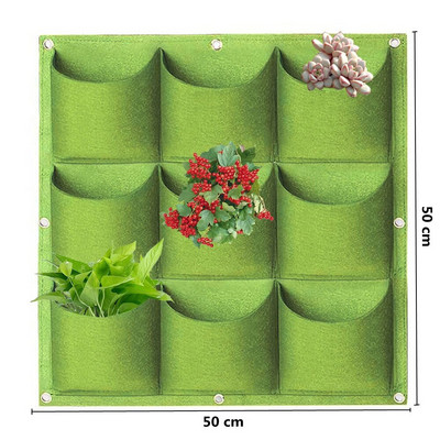 6/7/9/18 kišeniniai vertikalūs auginimo krepšiai pakabinami prie sienos sodinimo krepšys gėlių auginimo konteinerio sodintuvo kišenė namams lauke