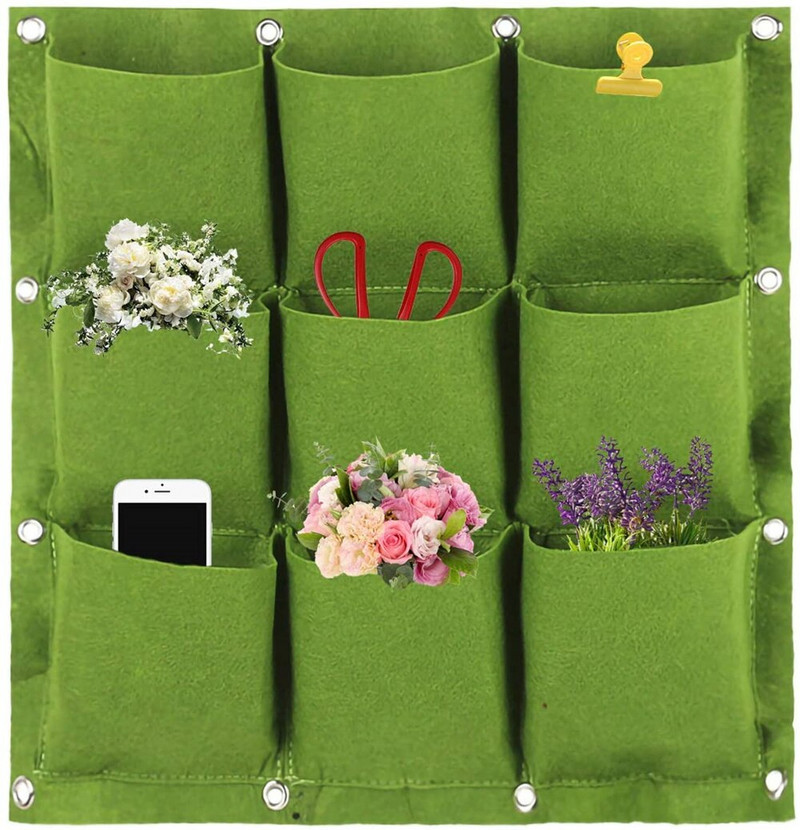 6/7/9/18 kišeniniai vertikalūs auginimo krepšiai pakabinami prie sienos sodinimo krepšys gėlių auginimo konteinerio sodintuvo kišenė namams lauke