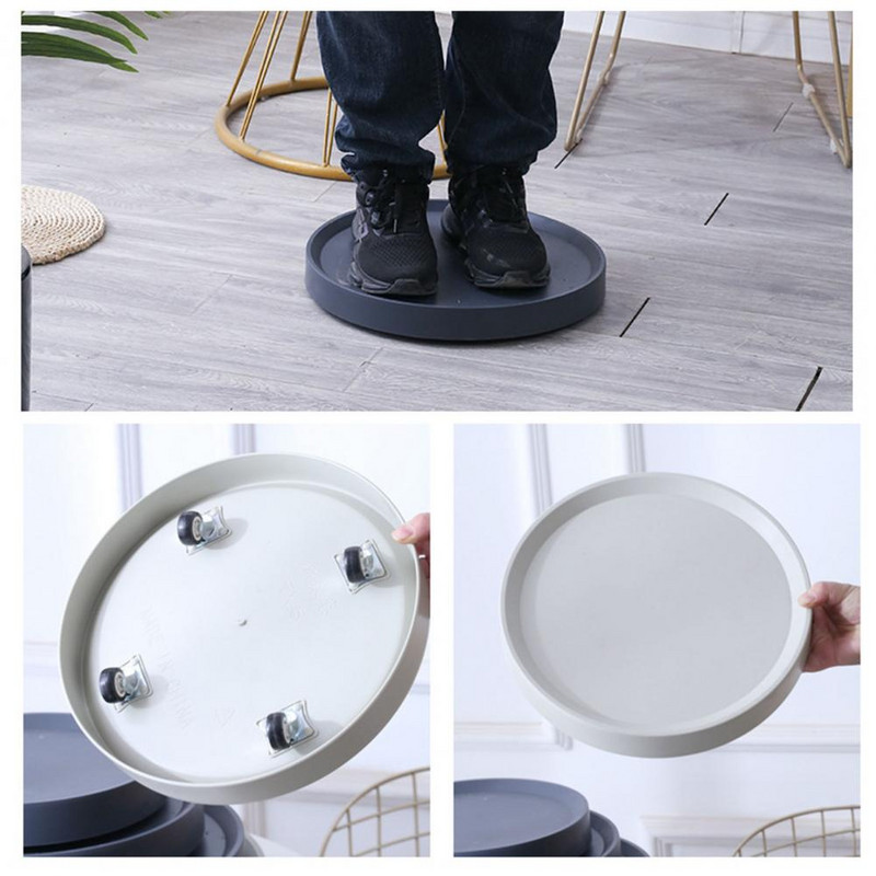 1 kom novi nordijski stil teglica za cvijeće Tanjurić 4 veličine pladanj za biljke Otporan na koroziju Mobile Wheels Dizajn pladnja za biljke Dekoracija doma