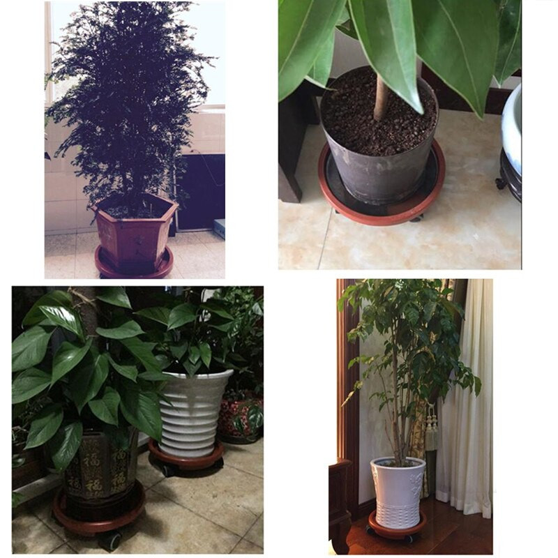 Nuimamas augalų stovas gėlių vazono padėklas su universaliu ratu, sunkiasvorio riedėjimo vazoninis stovas vidaus lauko balkono sodo įrankis