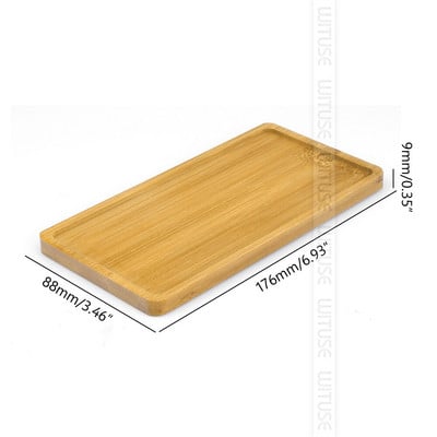 WITUSE bambusz kerek, négyzet alakú tálak tányérok pozsgás növényekhez edények tálcák talp állvány kerti dekoráció virágállvány növényállvány Bambu