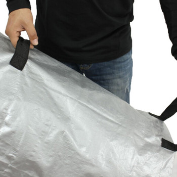 Градинска чанта за листа Многофункционална чанта за съхранение с голям капацитет Чанта за бъги за листа и плодове Плат Сребро