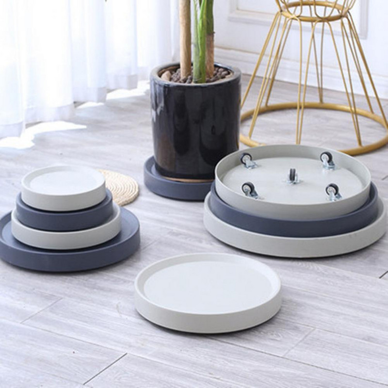 Praktiškas augalų padėklas Ekologiškas TPR gėlių vazonų dėklas Paslėptas mobilus gėlių vazonų lėkštė kiemo vazono dėklui