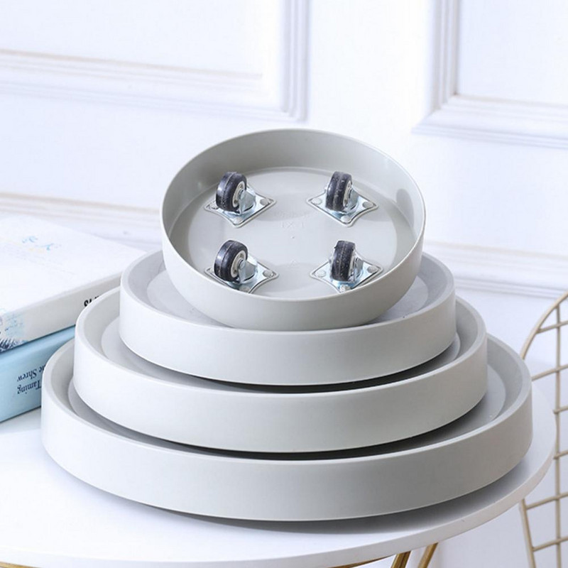 Praktiškas augalų padėklas Ekologiškas TPR gėlių vazonų dėklas Paslėptas mobilus gėlių vazonų lėkštė kiemo vazono dėklui