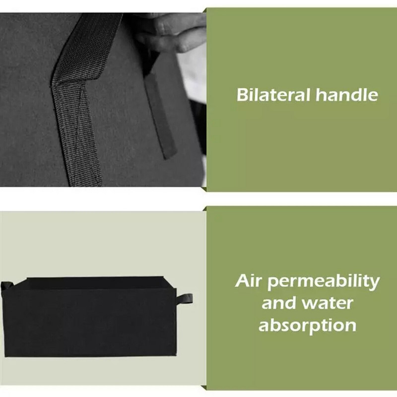 1 buc țesătură înălțat pat de grădină pat pătrat de grădină de flori sac de cultivare saci de plantare de legume o vas de pepinieră cu mânere pentru plante