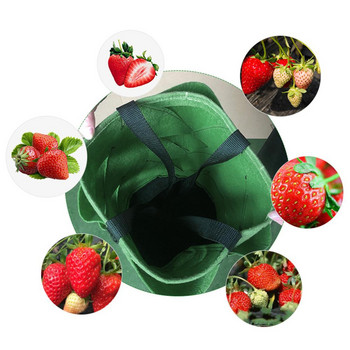 Чанта за отглеждане на ягоди Направи си сам Jardinage Potager Сеялка за ягоди PE тъкани Саксии за зеленчукова градина Саксии Градинска чанта Инструмент за засаждане
