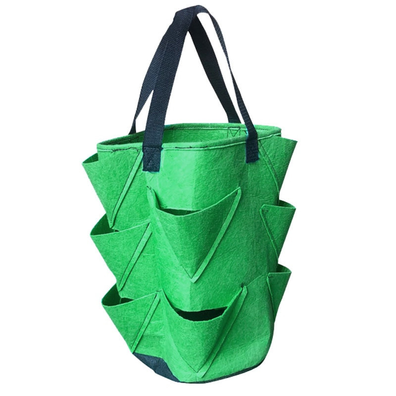 Braškių auginimo krepšys „pasidaryk pats“ Jardinage Potager braškių sodintuvas PE audiniai Daržovių sodo vazonai Sodo vazonai Sodo maišeliai sodinimo įrankis