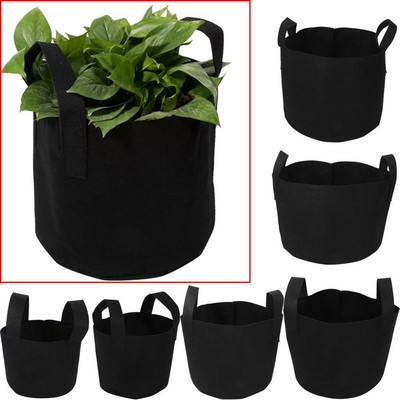 1/2/3/5/7/10 Gallon Black Garden Plant Grow Bag Vegetable Flower Pot Potato Garden Grow Bags Γλάστρες φύτευσης λαχανικών λουλουδιών