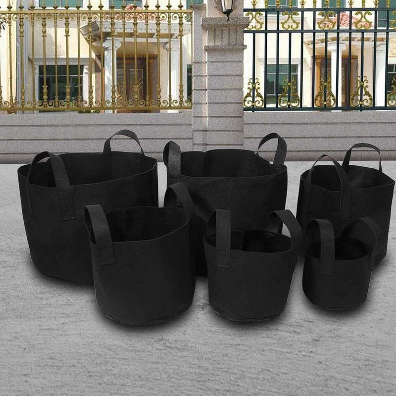 1/2/3/5/7/10 galon, negru, saci de cultivare a plantelor de gradina, ghiveci pentru legume, cartofi, saci de cultivare pentru gradina, ghivece pentru plantat legume