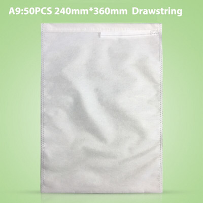 50 DB Gyümölcstermesztő táskák Madarak húzózsinóros szőlővédő zsákok Kártevőirtó eszköz Növénytermesztést megakadályozó zsákok kerti szerszámok