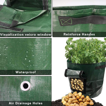 Мултифункционална чанта за засаждане Балкон за картофи Земеделие Креативна градинска саксия Сеялка Зеленчуково земеделие Инструменти за домашно градинарство