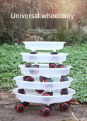 Farfurioare din plastic pentru plante Tavă pentru ghiveci de flori pentru plante/Mobil cu roată cu bază cu role Tavă din plastic pentru ghiveci rezistentă la scurgeri