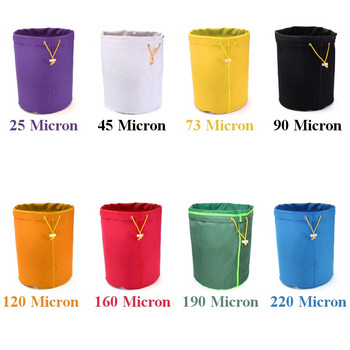 1 τεμ. 5 γαλονιού Πολύχρωμο Micron μεγέθη Bubble Hash Φυτική τσάντα φιλτραρίσματος + Σακούλα φυσαλίδων με φίλτρο φυτικών υπολειμμάτων