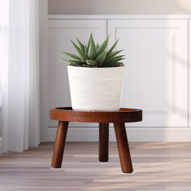 Medinis augalų stovas gėlių vazono pagrindo laikiklis taburetė lauko sodo sultingų gėlių stendo lentyna