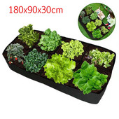 180x90x30cm Vreća za sadnju od filca 8 rešetki Vreća za sadnju povrća Split Vrt za zeleni uzgoj Posuda za cvijeće Vrećica za uzgoj biljaka Posude za biljke