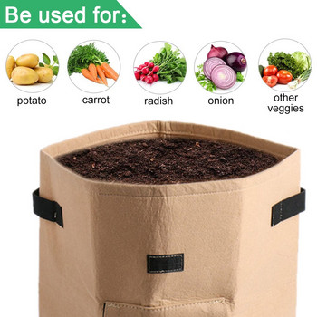 Чанти за отглеждане на растения с капак на прозореца, дишаща, удебелена нетъкана материя, градина, картофи, зеленчуци, разсадник, разсад, саксии, чанта