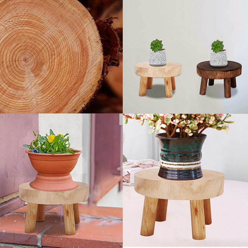 Medinis augalų stovas gėlių vazono pagrindo laikiklis taburetė Balkonas sultingų gėlių vitrinos lentynos vazonų padėklai Vidaus lauko sodo baldai