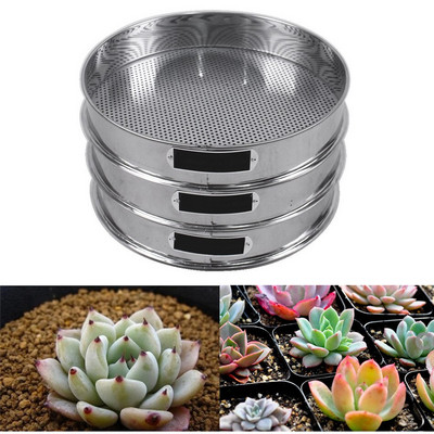 3 τμχ Garden Home Metal Inox Steel Meaty Garden Compost Soil Stone Sieve Riddle Mesh 1mm 3mm 6mm Filtration Gardening tool