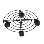 Fém mozgatható keréktartó kovácsoltvas fém alsó mozgatható polc kellékek fahordó virágokhoz, cserépben lévő gázüveg szállítóeszköz