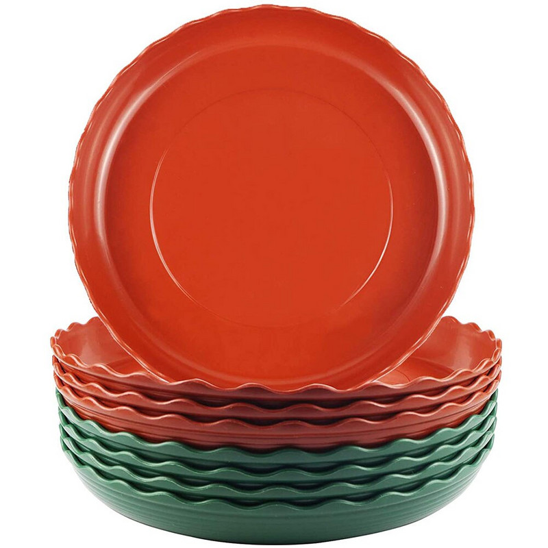 3 vnt. nauja karštų augalų lėkštė 4/6/8/10 colių lašų padėklai plastikiniai padėklų lėkštės Vidaus lauko gėlių vazonai, apvalūs