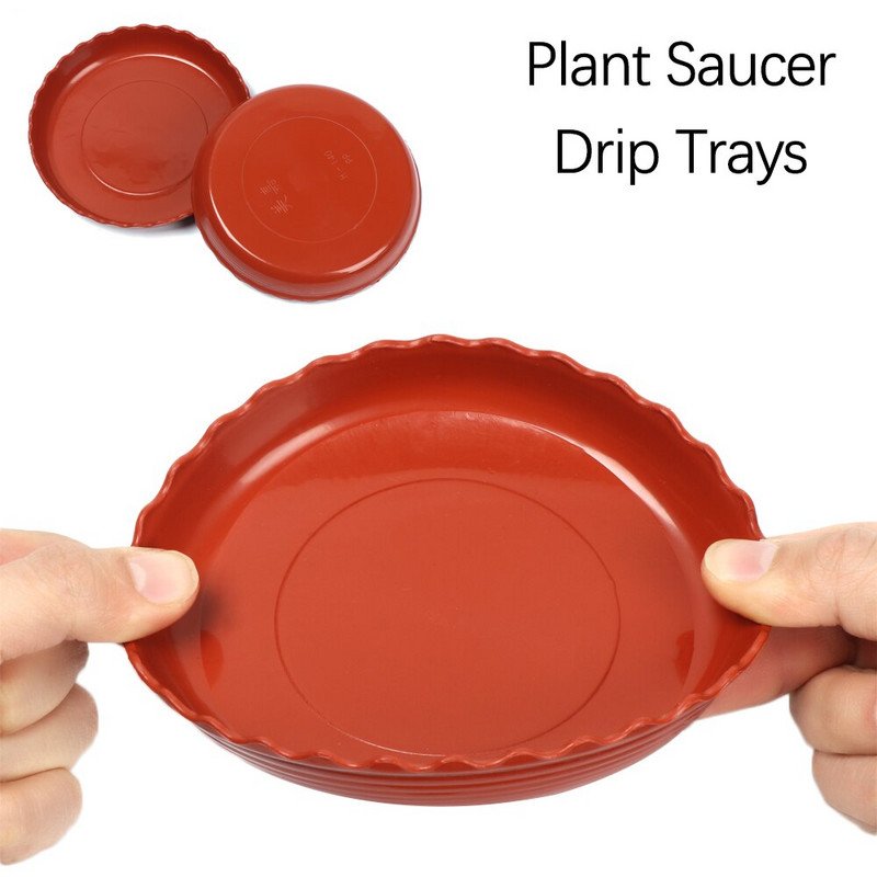 3 vnt. nauja karštų augalų lėkštė 4/6/8/10 colių lašų padėklai plastikiniai padėklų lėkštės Vidaus lauko gėlių vazonai, apvalūs