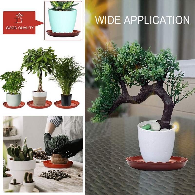 3 vnt. nauja karštų augalų lėkštė 4/6/8/10 colių lašų padėklai plastikiniai padėklų lėkštės Vidaus lauko gėlių vazonai, apvalūs