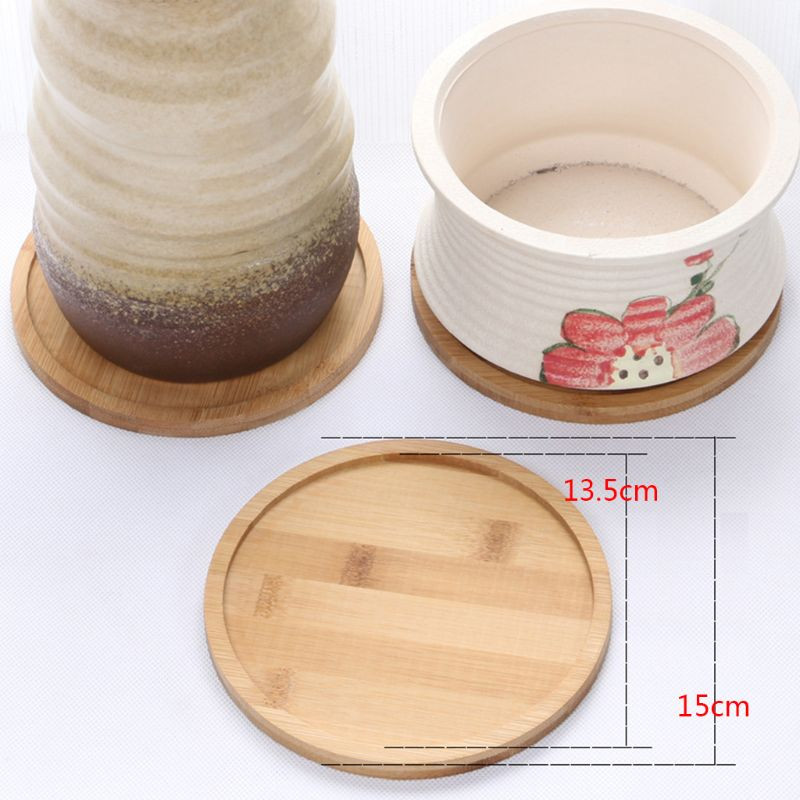 Bonsai virágcserep tartó húsos párna fa tálca ültető váza szőnyeg állvány otthon 62KD