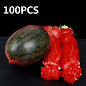 100 vnt. arbūzų auginimo tinkliniai maišeliai, daugkartinio naudojimo melionų tinkleliai, tankinami agurkams auginantiems pagalbiniai tinkliniai maišeliai daržovėms