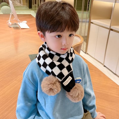 Eșarfă tricotată cu logo pentru băieți în mai multe culori