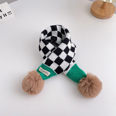 Eșarfă tricotată cu logo pentru băieți în mai multe culori